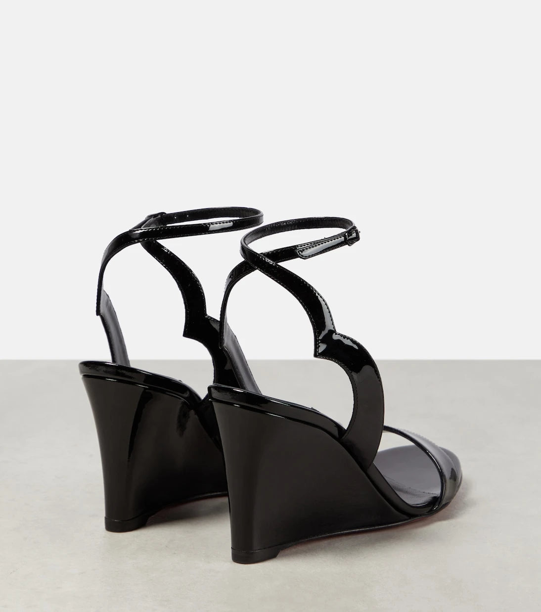 Christian Louboutin - Patent leather wedge sandals