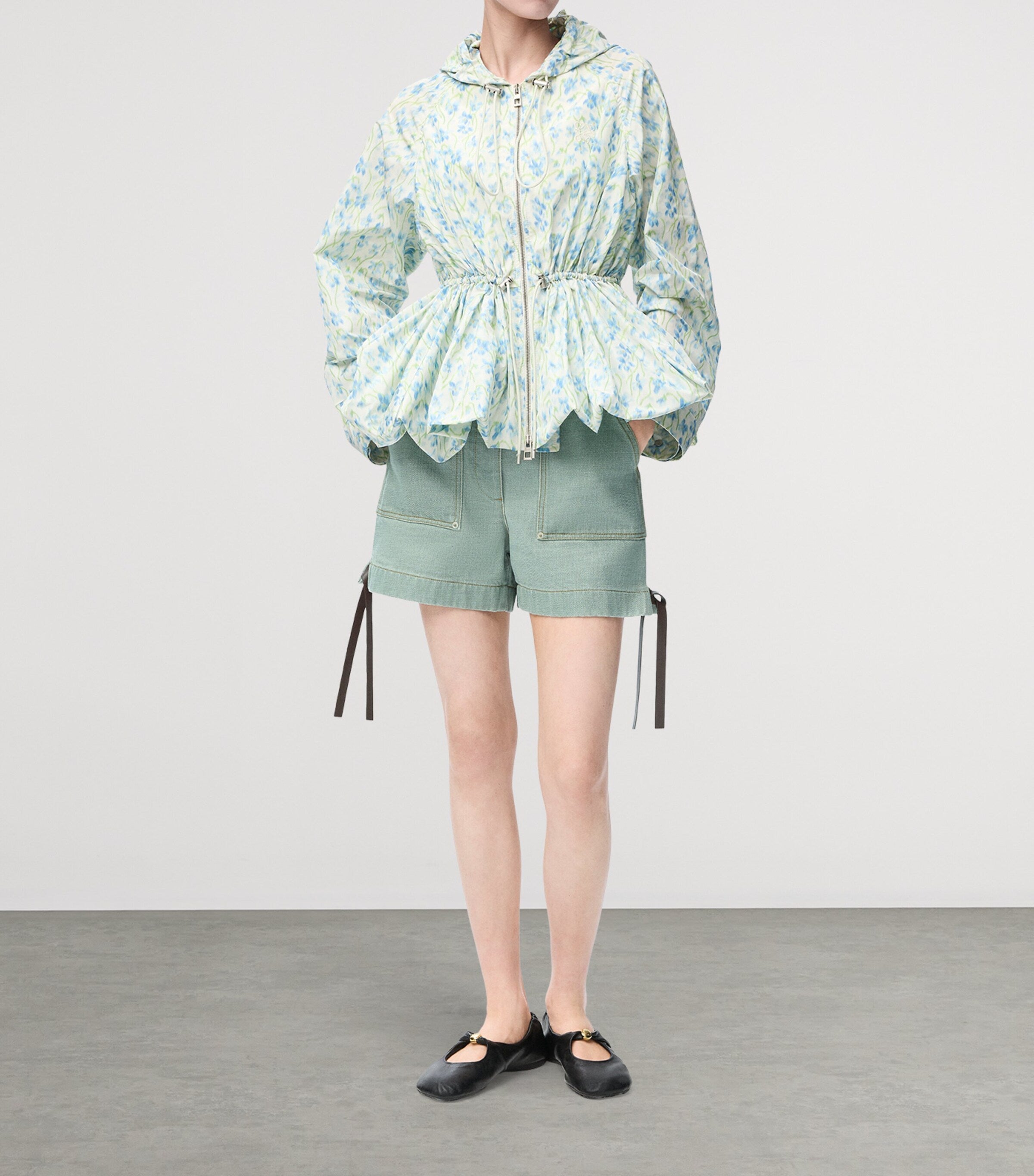 LOEWE Green Cotton Workwear Shorts