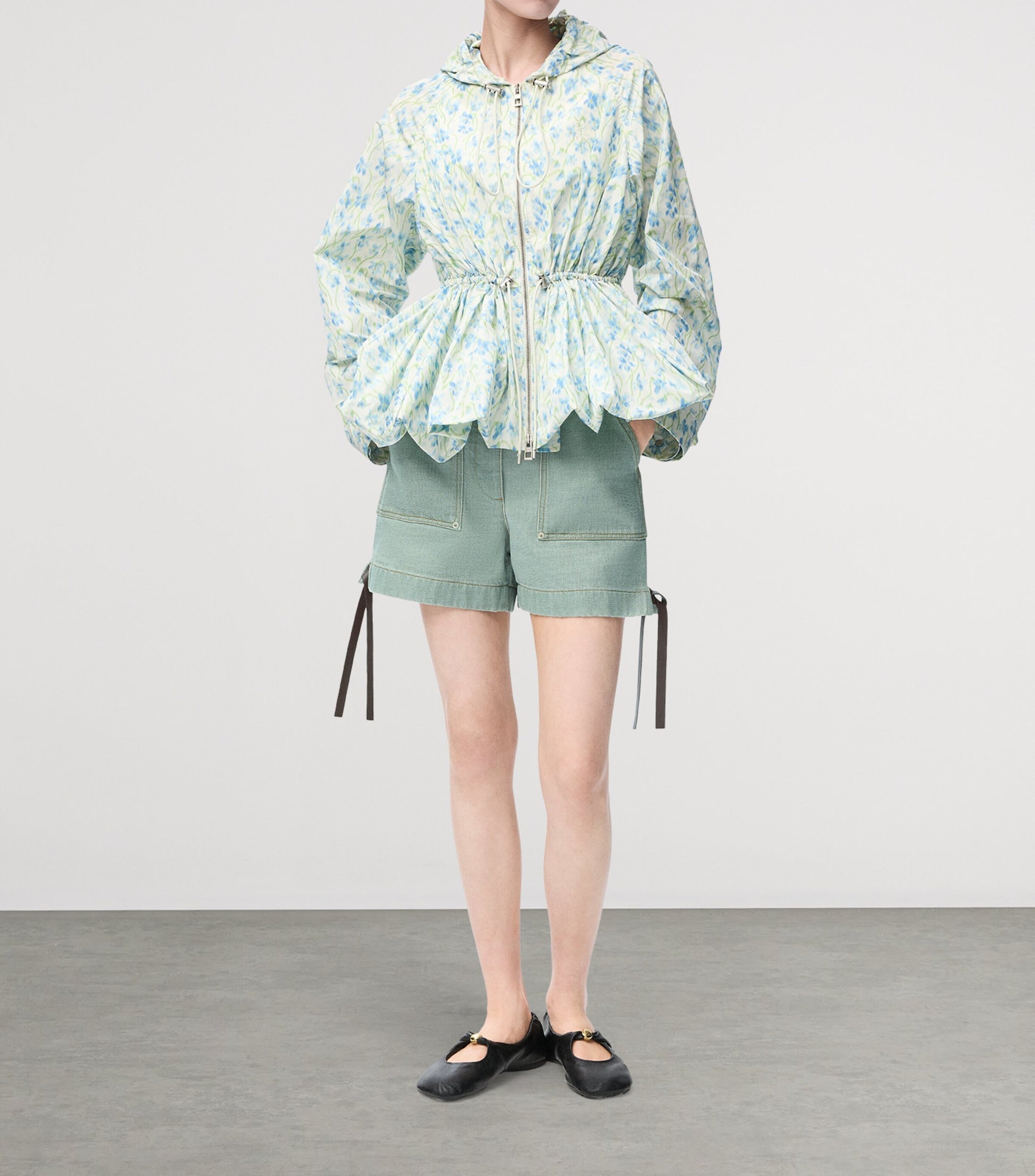 LOEWE Green Cotton Workwear Shorts