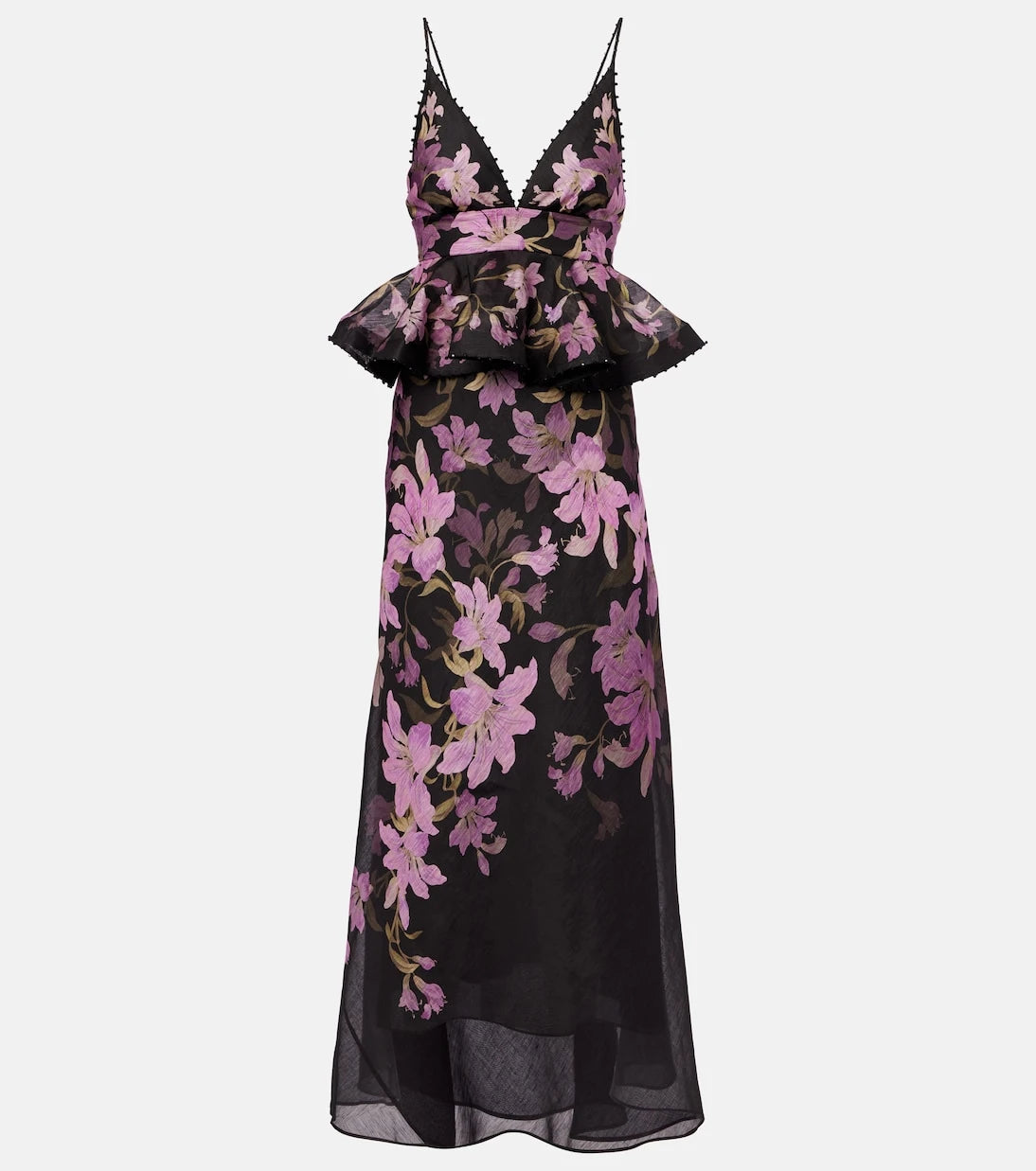 Zimmermann - Dawning floral linen and silk gown