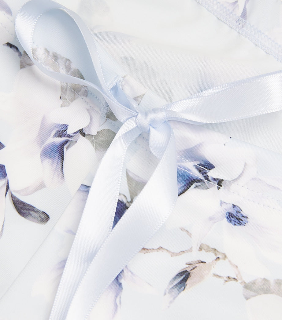 Fantasie Blue Lace-Trim Floral Lucia Pyjama Shorts