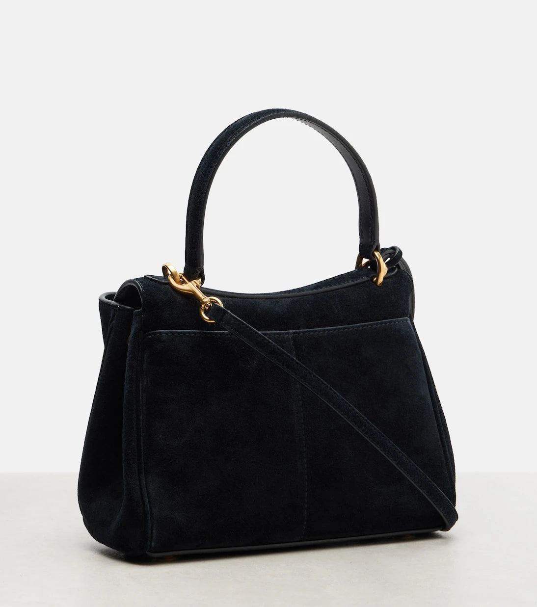 Balenciaga - حقيبة روديو ميني بقبضة علوية من جلد السويد