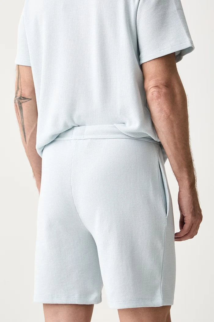 BOSS Erkek Pamuklu Ev Tipi Kısa Şort Waffle Shorts
