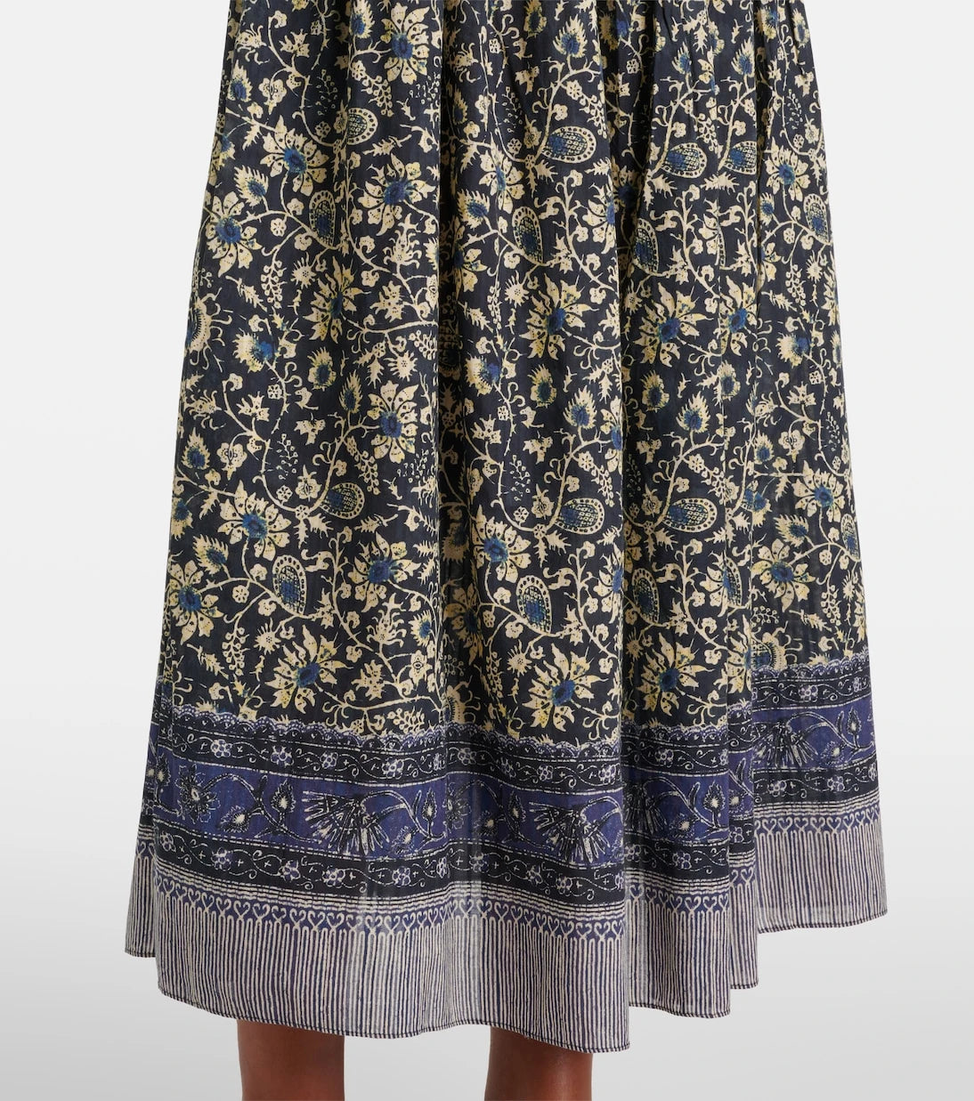 Ulla Johnson - Avia pleated cotton-blend midi skirt