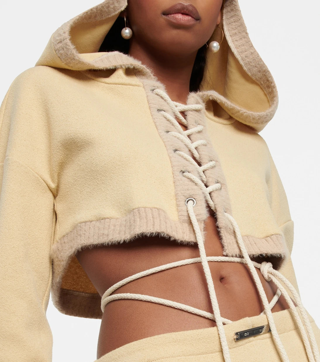 Didu - Cropped fleece hoodie