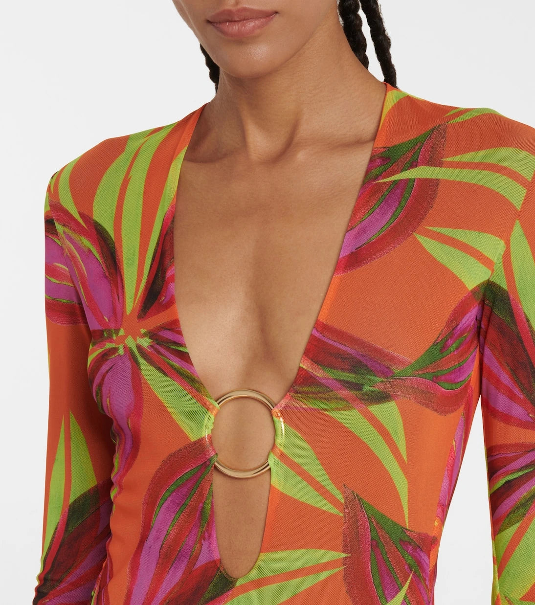 Louisa Ballou - Helios printed mesh minidress