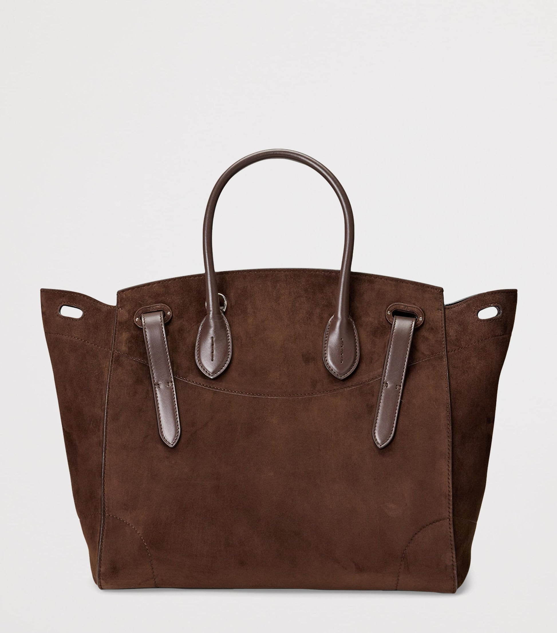 Brown Suede Soft Ricky 33 Top-Handle Bag