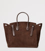 Ralph Lauren Collection Brown Suede Soft Ricky 33 Top-Handle Bag