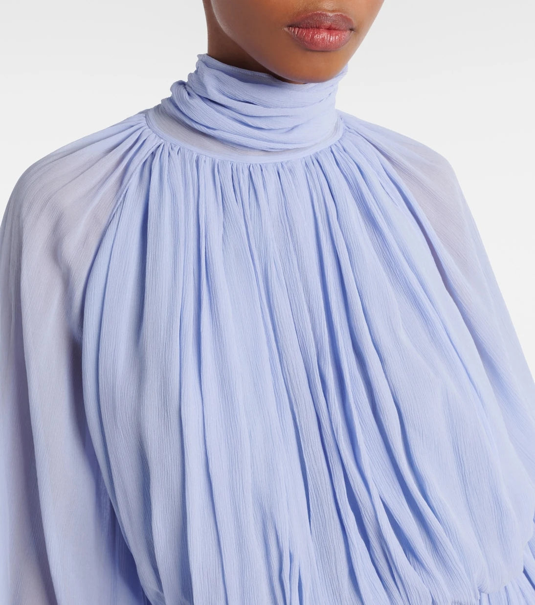 Stella McCartney - Gathered silk crepon midi dress
