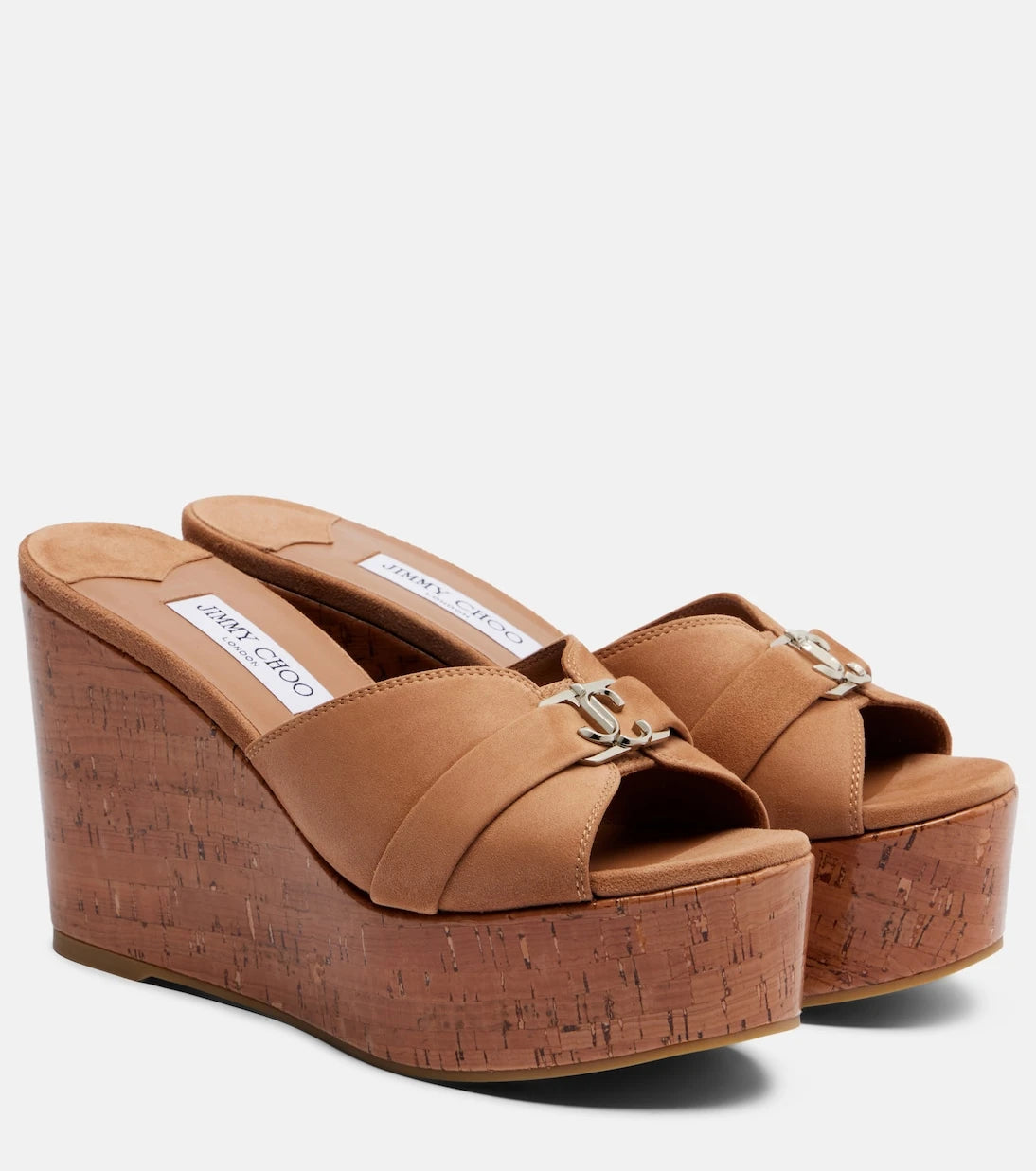 Jimmy Choo - Leda suede wedge mules