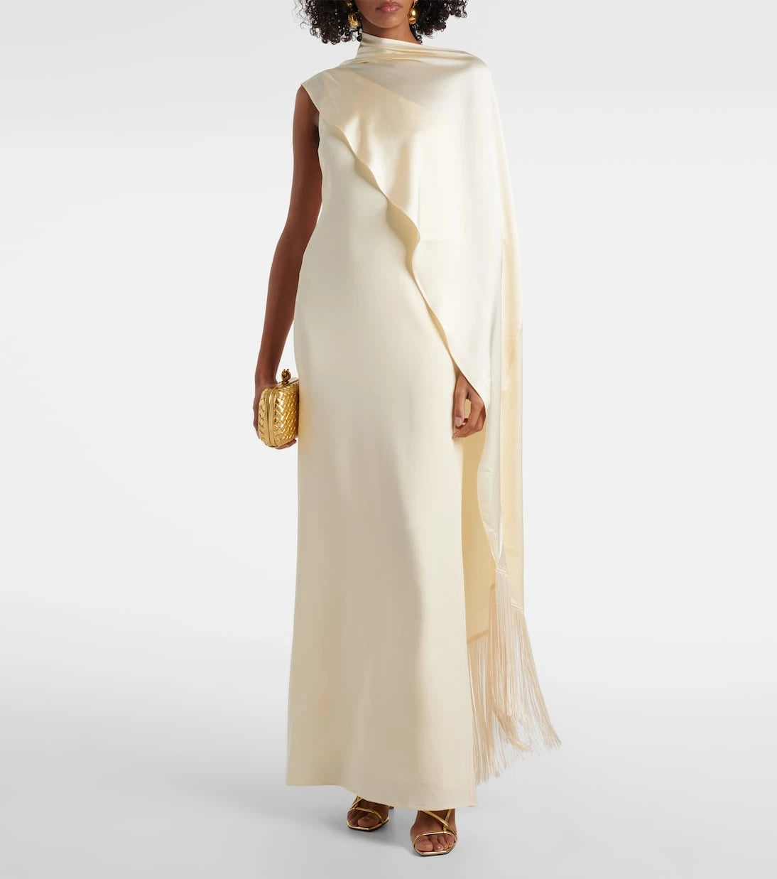 Taller Marmo - Berenson caped crêpe cady gown