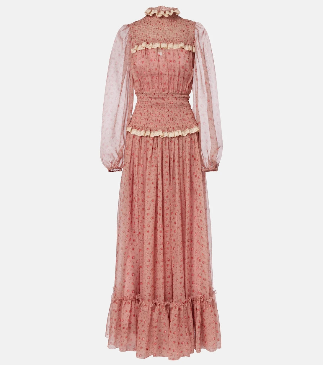 Dolce&Gabbana - Floral silk and cotton chiffon gown