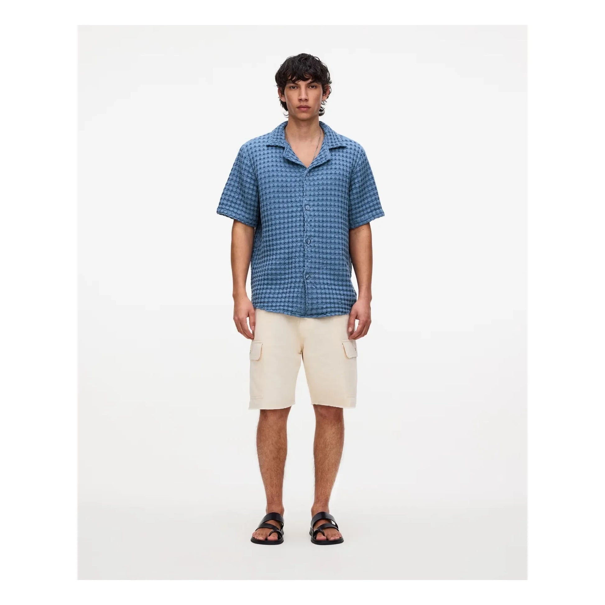 OAS - Coronet Cuba Waffle shirt | Blue