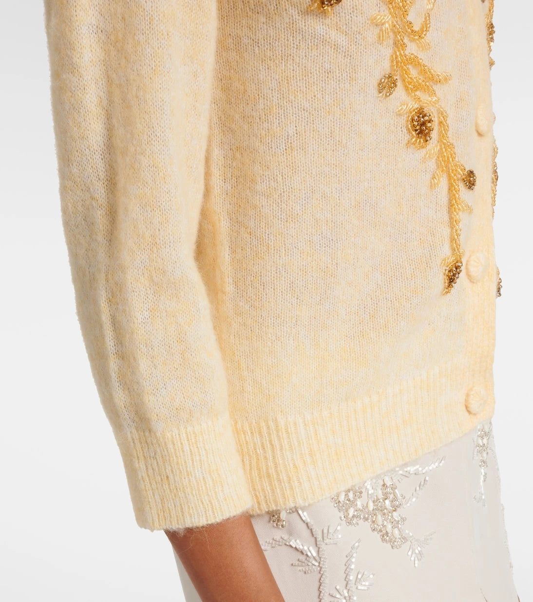 Jacques Wei - Beaded alpaca and wool-blend cardigan