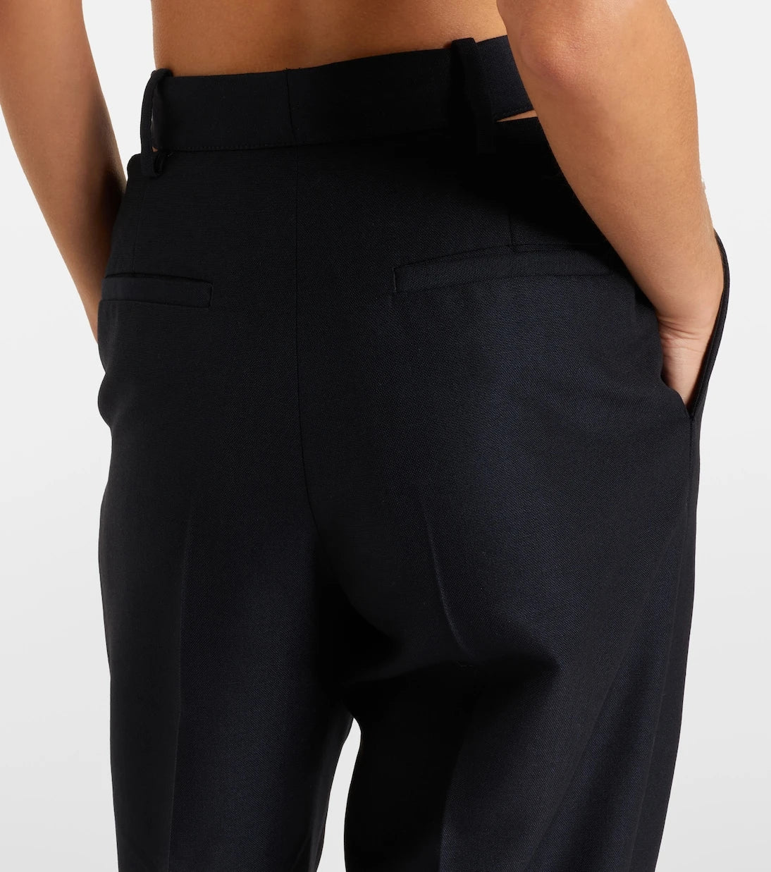 Jil Sander - Cutout wool and mohair straight pants