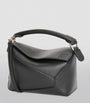 Mini Leather Puzzle Edge Top-Handle Bag BLACK