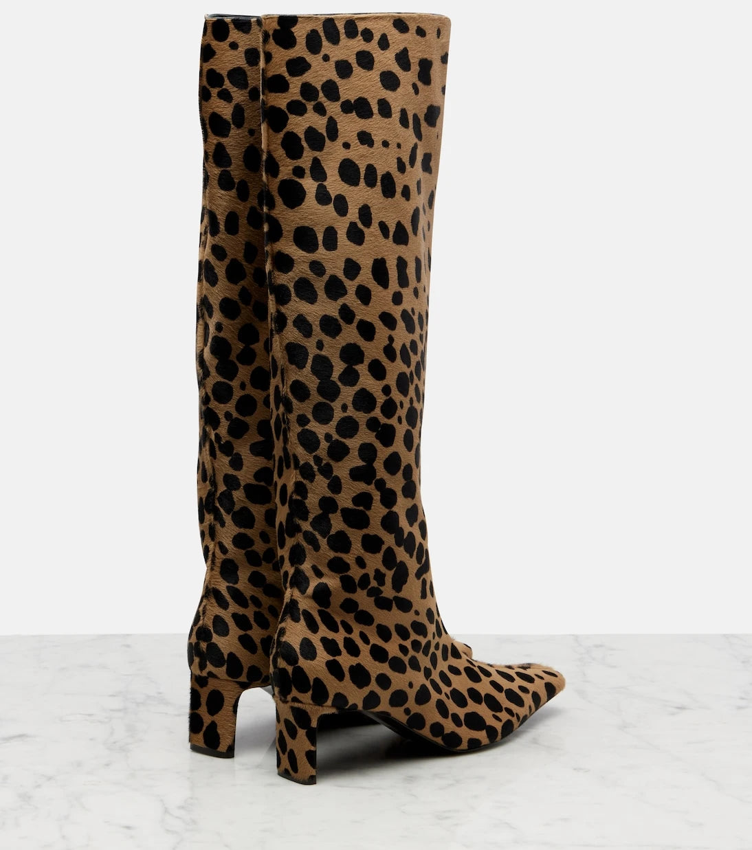 Khaite - Ona 55 calf hair knee-high boots