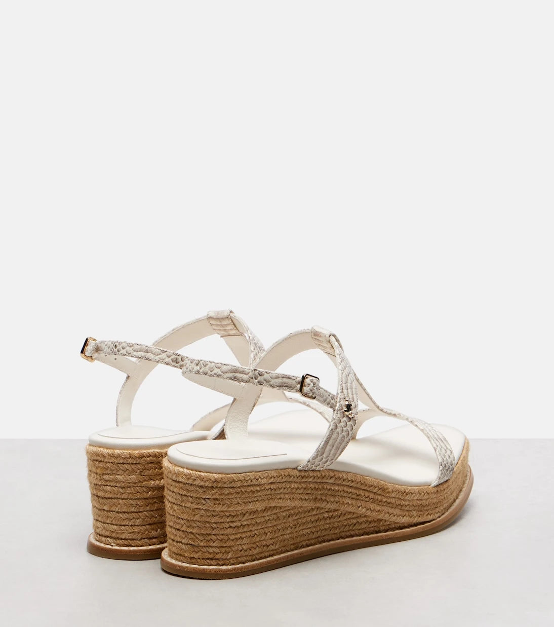 Jimmy Choo - Theia 100 leather espadrille wedges
