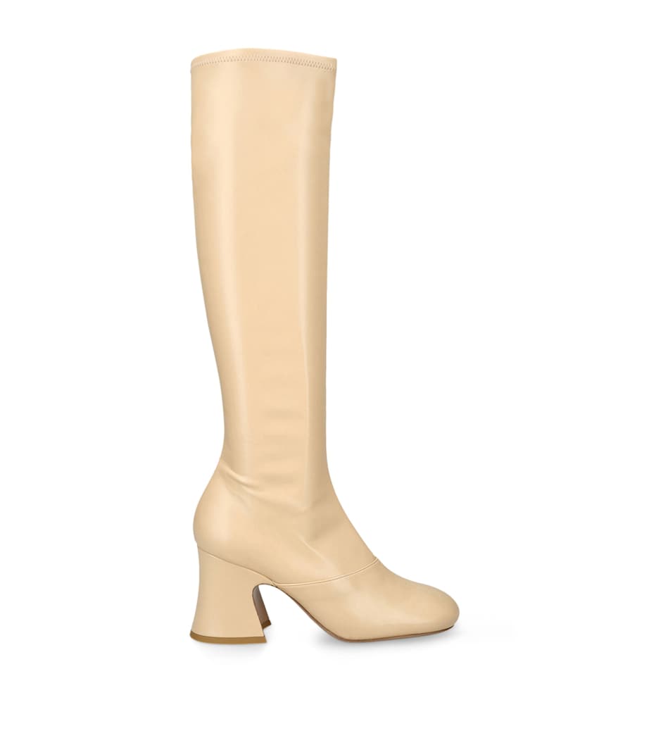 Yellow Leather Janis Over-The-Knee Boots 80