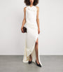 Victoria Beckham Ivory Satin Rouleaux Gown