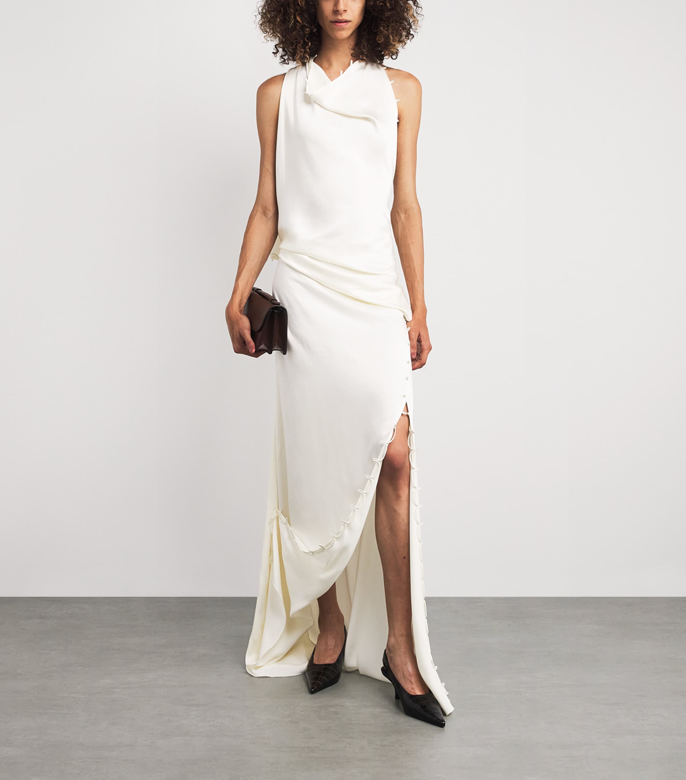 Victoria Beckham Satin Rouleaux Gown