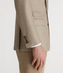 Neutral Wool Flannel Herringbone Bourdon Blazer