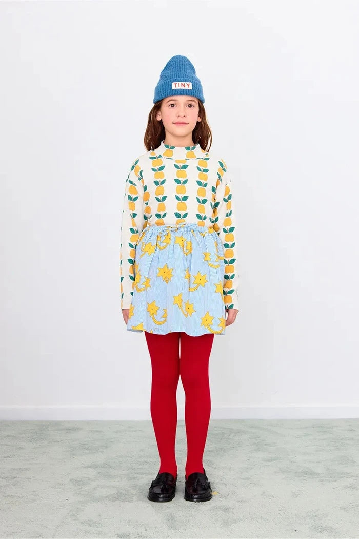 Tinycottons APPLES RIB MOCKNECK Uzun Kollu Çocuk Bluz