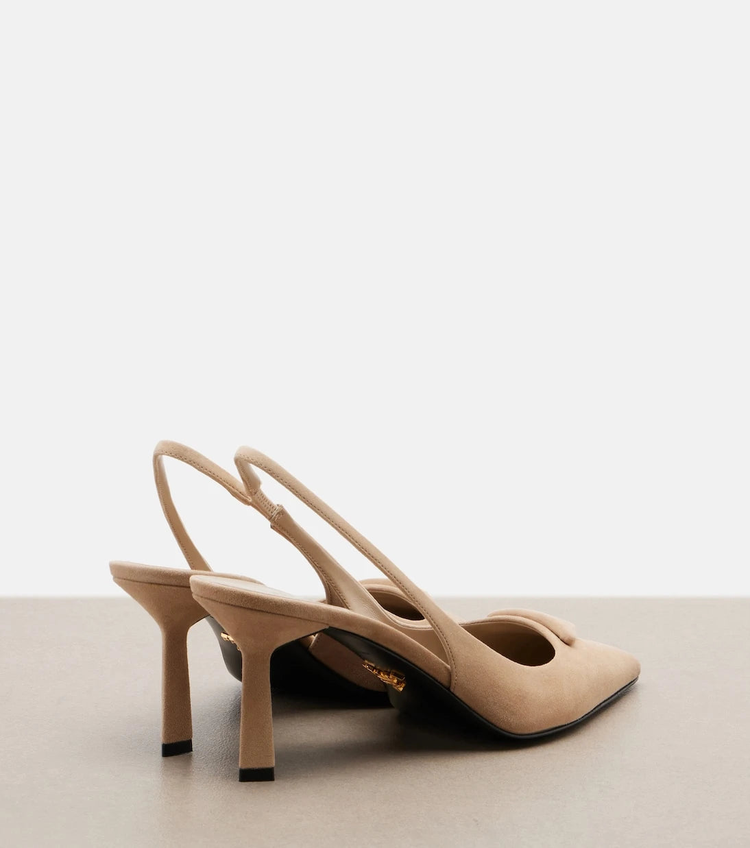Prada - Suede slingback pumps