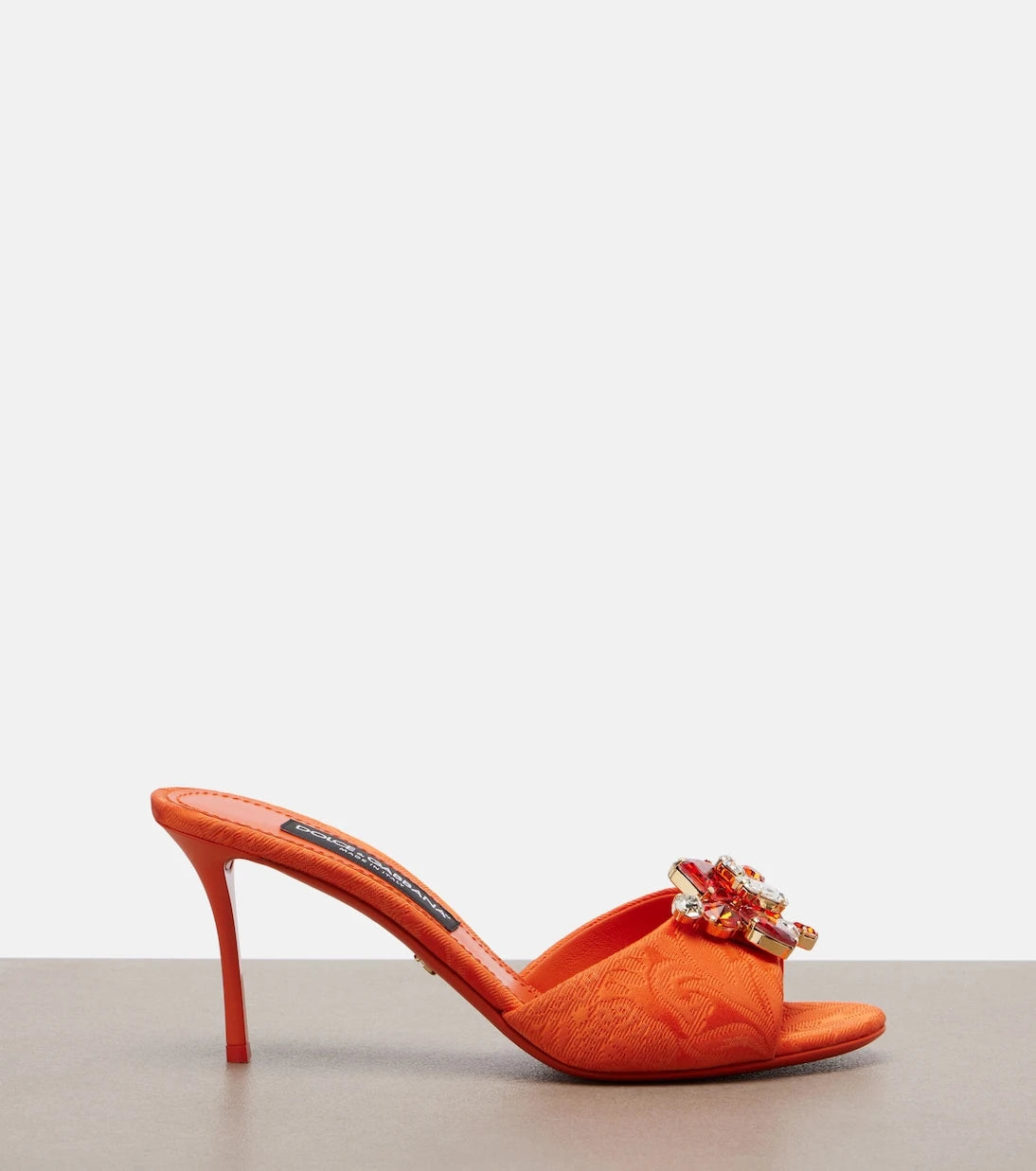 Dolce&Gabbana - Embellished brocade mules
