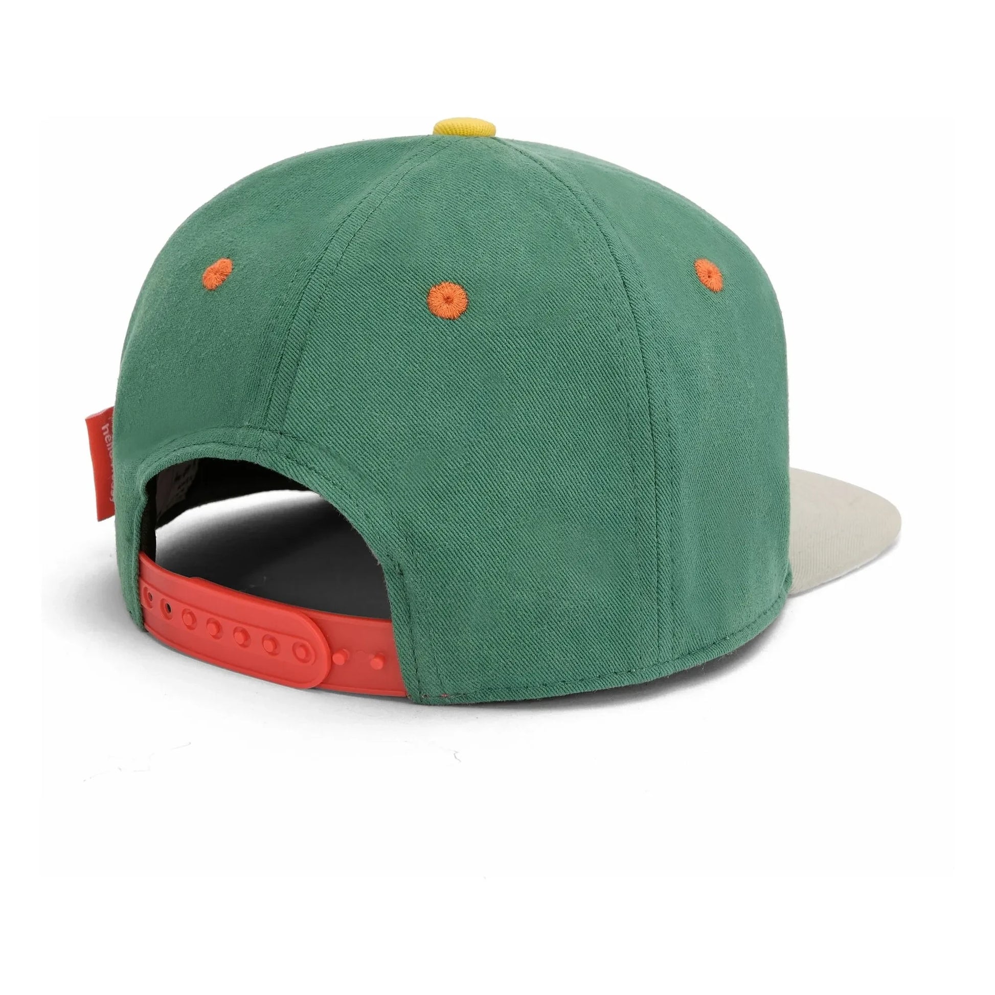 Hello Hossy - Mini Captain Organic Cotton Flat Visor Cap | Green