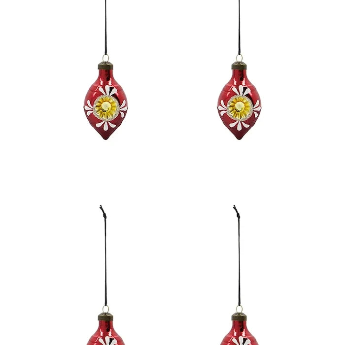 House Doctor HDNostal Noel Ağacı Süsleri 9,3 x 4,9 cm (4 Parça)