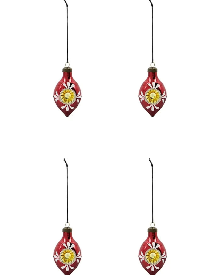 House Doctor HDNostal Noel Ağacı Süsleri 9,3 x 4,9 cm (4 Parça)