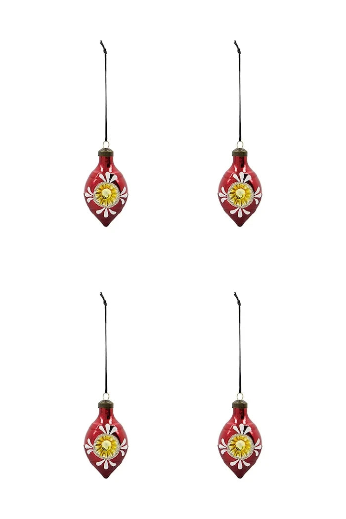 House Doctor HDNostal Noel Ağacı Süsleri 9,3 x 4,9 cm (4 Parça)