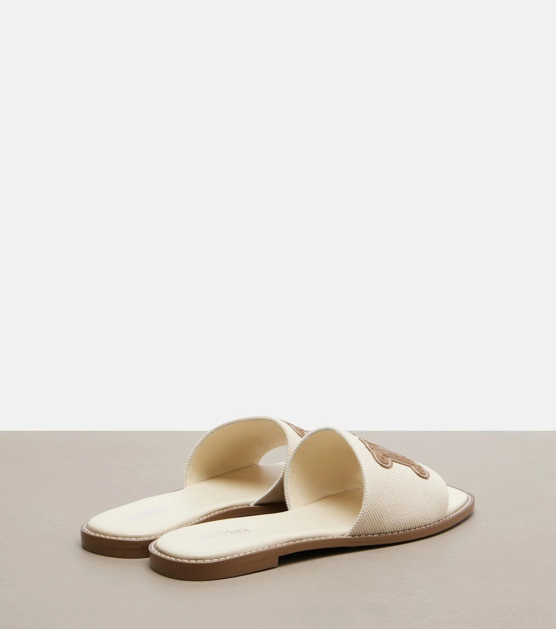 Max Mara - Caucaso deri astarlı kanvas terlik