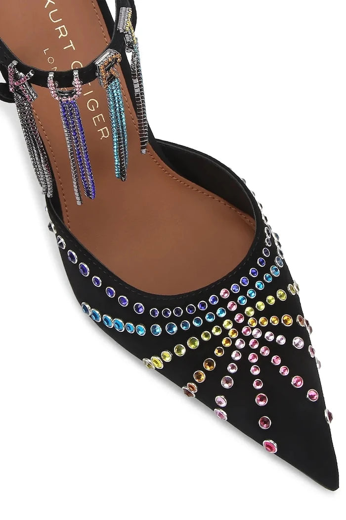Kurt Geiger London Kurt Crystal Point İnce Topuklu Süet Ayakkabı