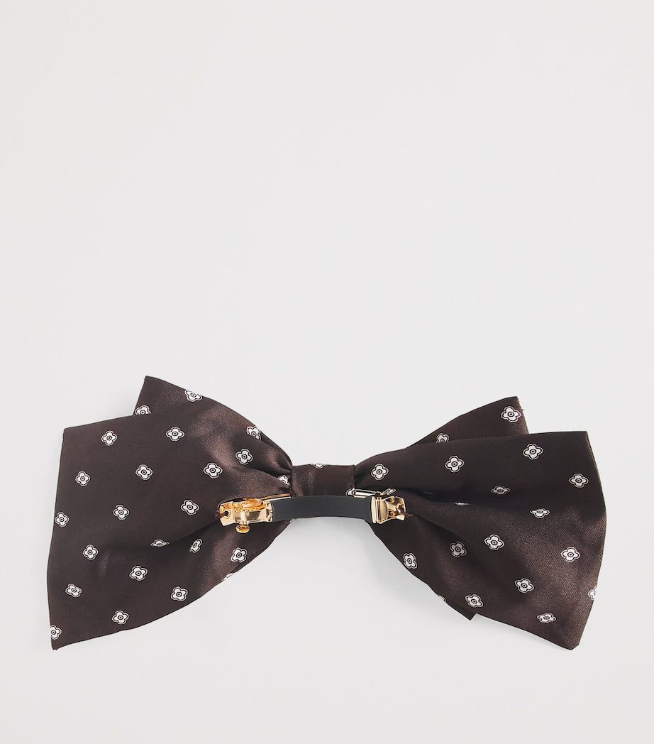 Satin Printed Hair Bow