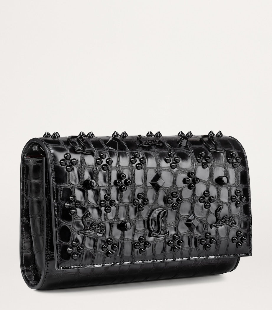 Christian Louboutin Red Paloma Alligator-Embossed Calfskin Clutch Bag