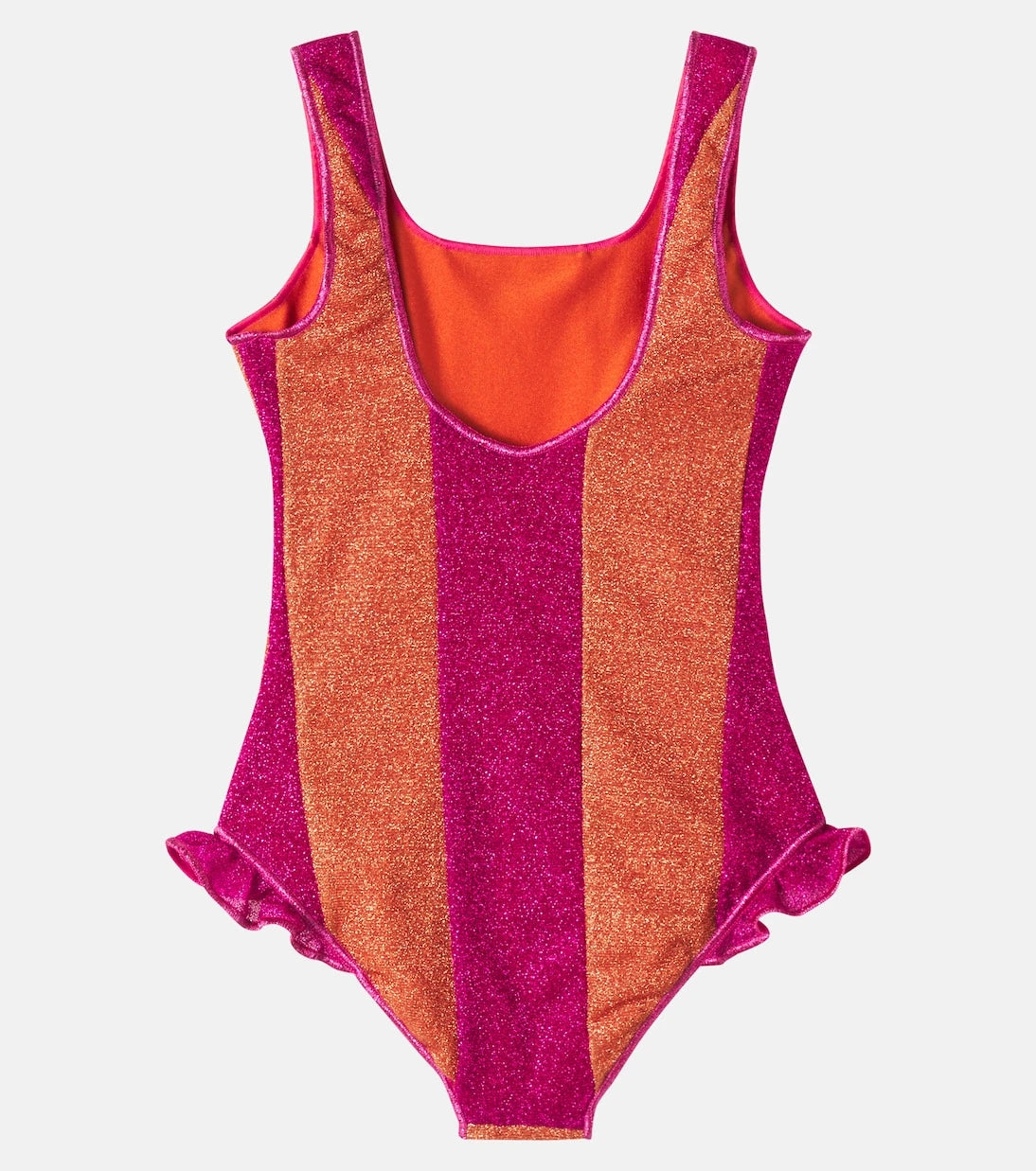 Oséree Kids - Lumière ruffled striped swimsuit