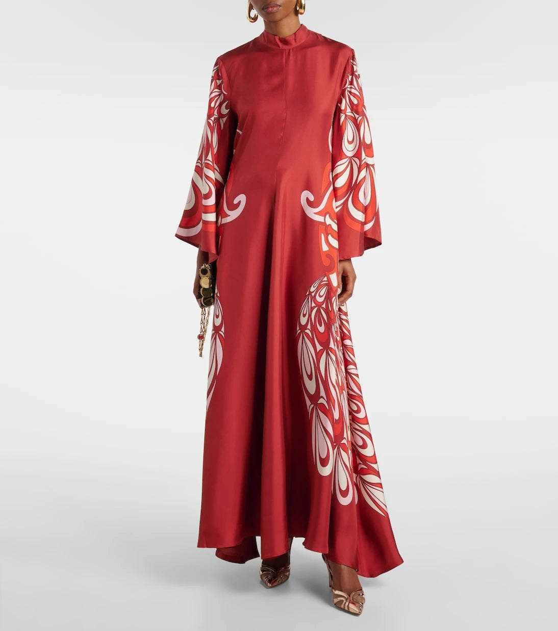 La DoubleJ - Magnifico printed silk twill maxi dress