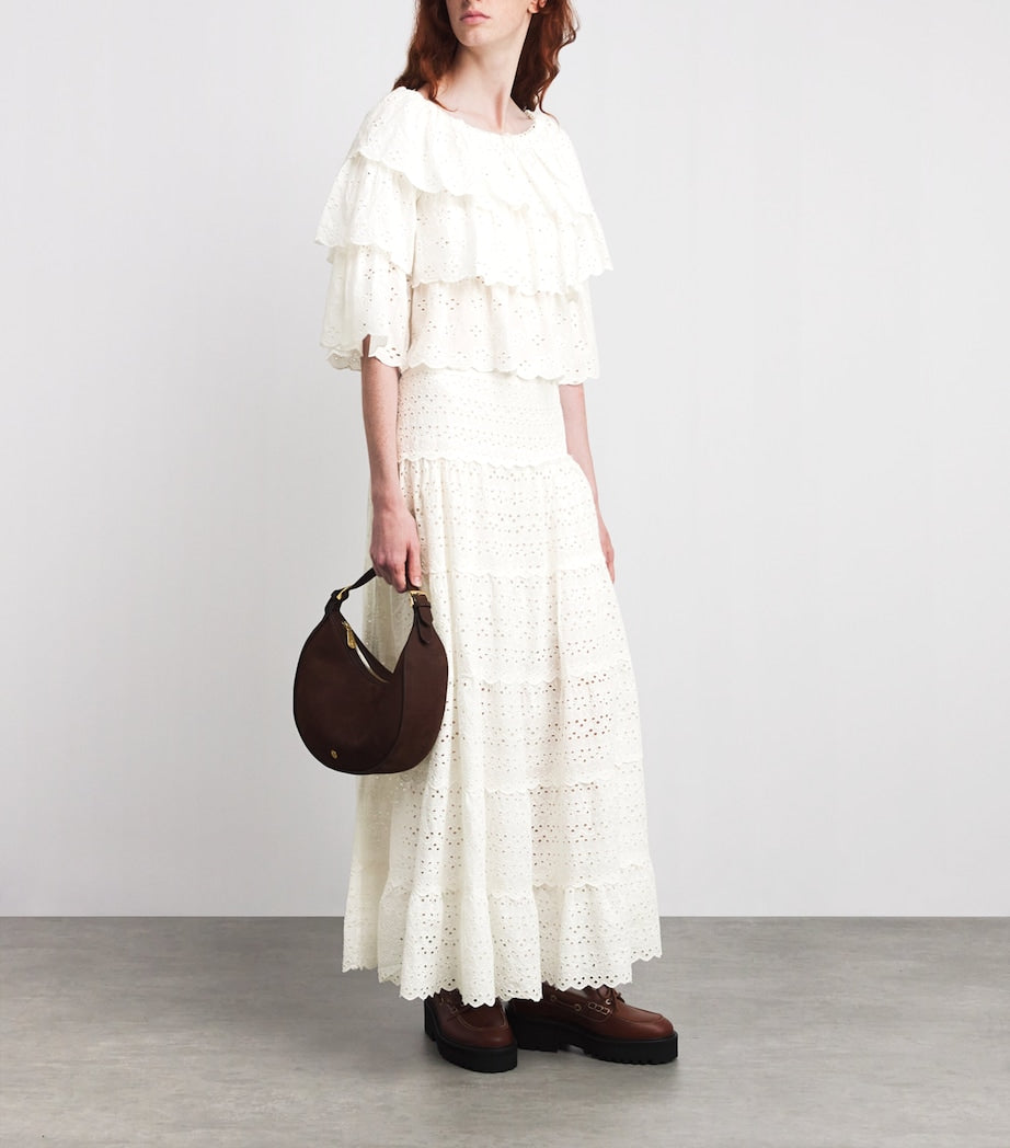 Ivory Cotton Broderie Caserta Top