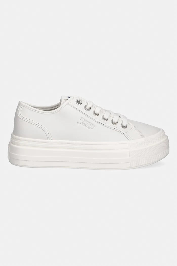 Tommy Jeans TJW FLATFORM SNEAKER LTR kadın deri düşük kesim sneaker