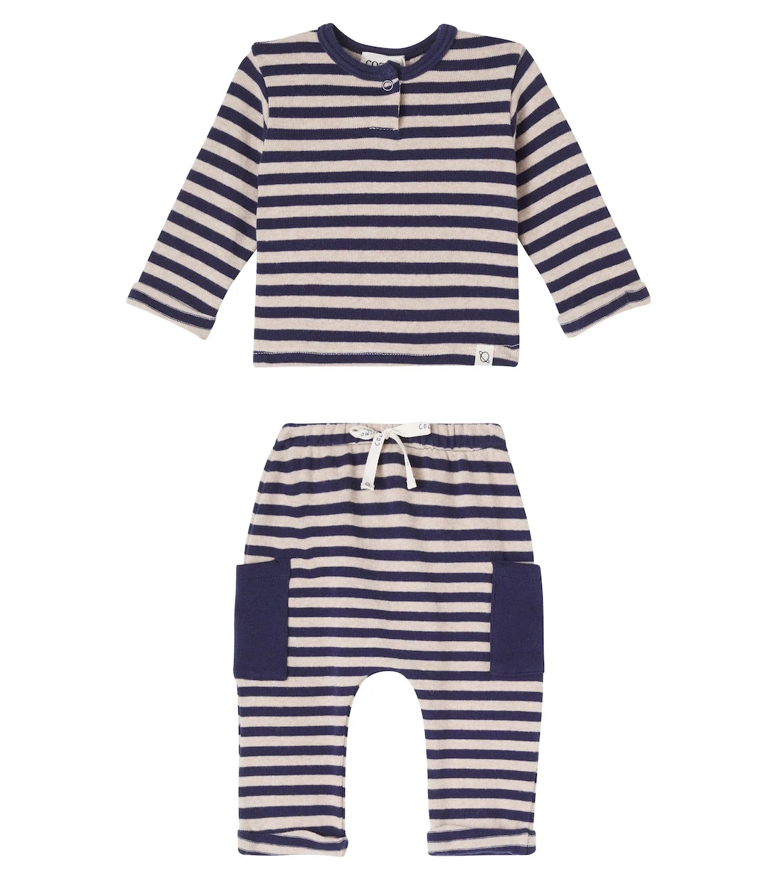 Cozmo - Baby cotton-blend sweater and sweatpants set