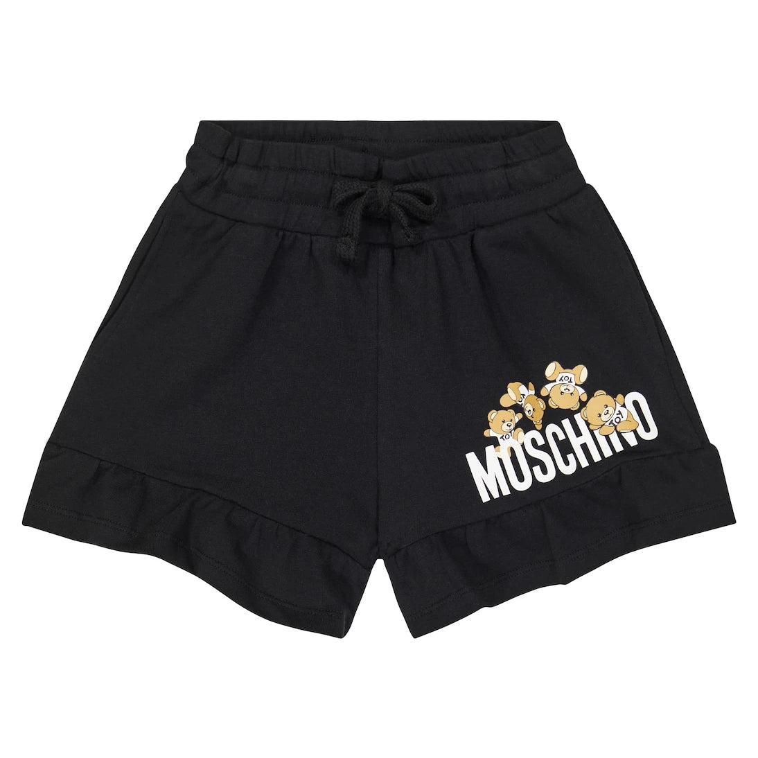 Moschino Kids - شورت برمودا تيدي بير من نسيج جيرسيه مخلوط بالقطن