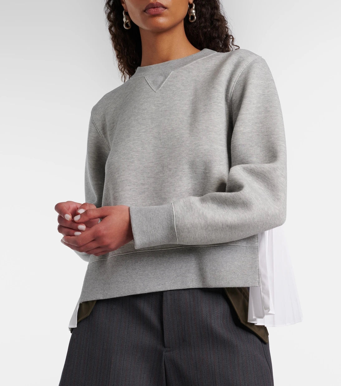 Sacai - Cotton-blend sweatshirt