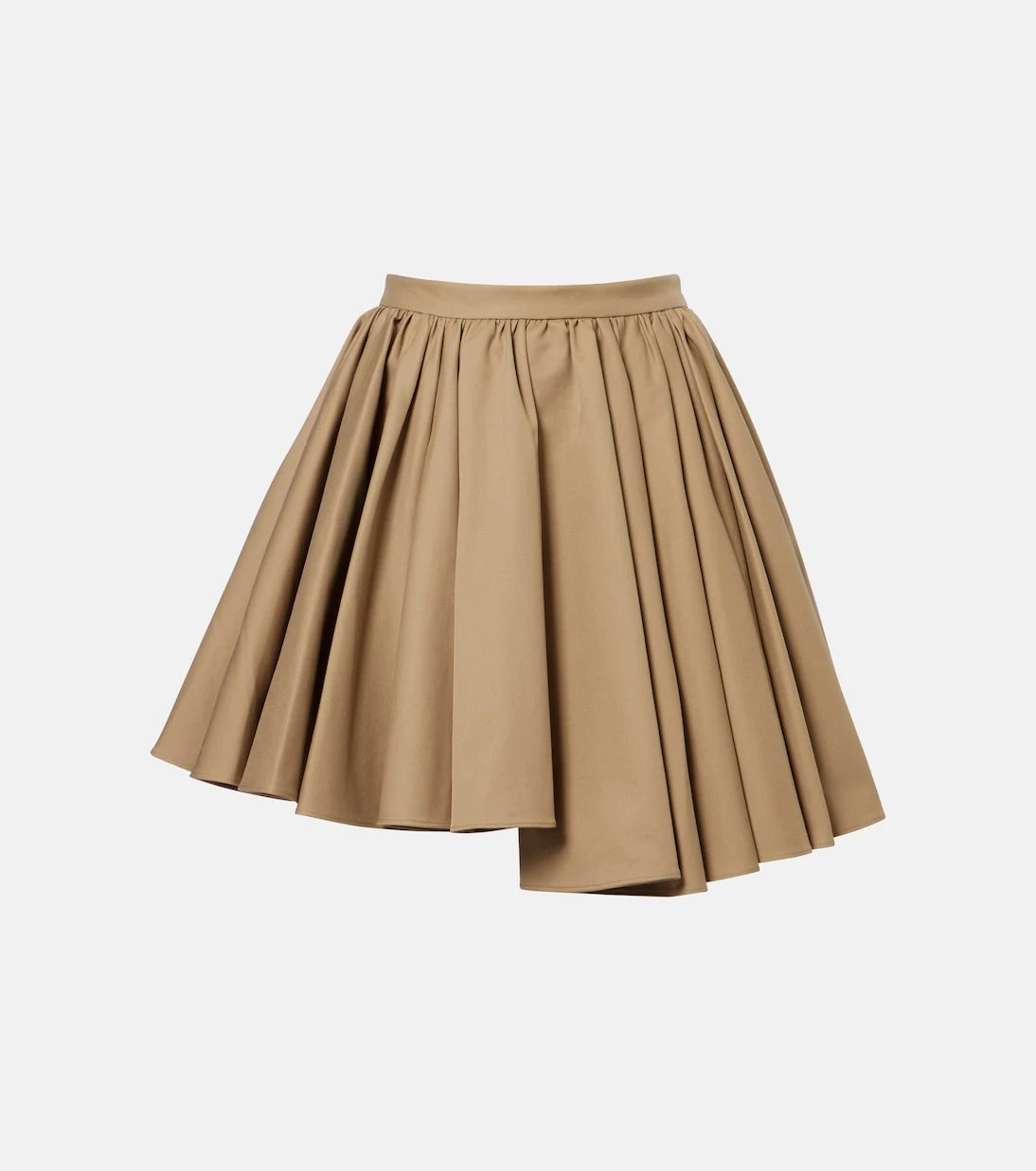 Self-Portrait - Gathered cotton miniskirt