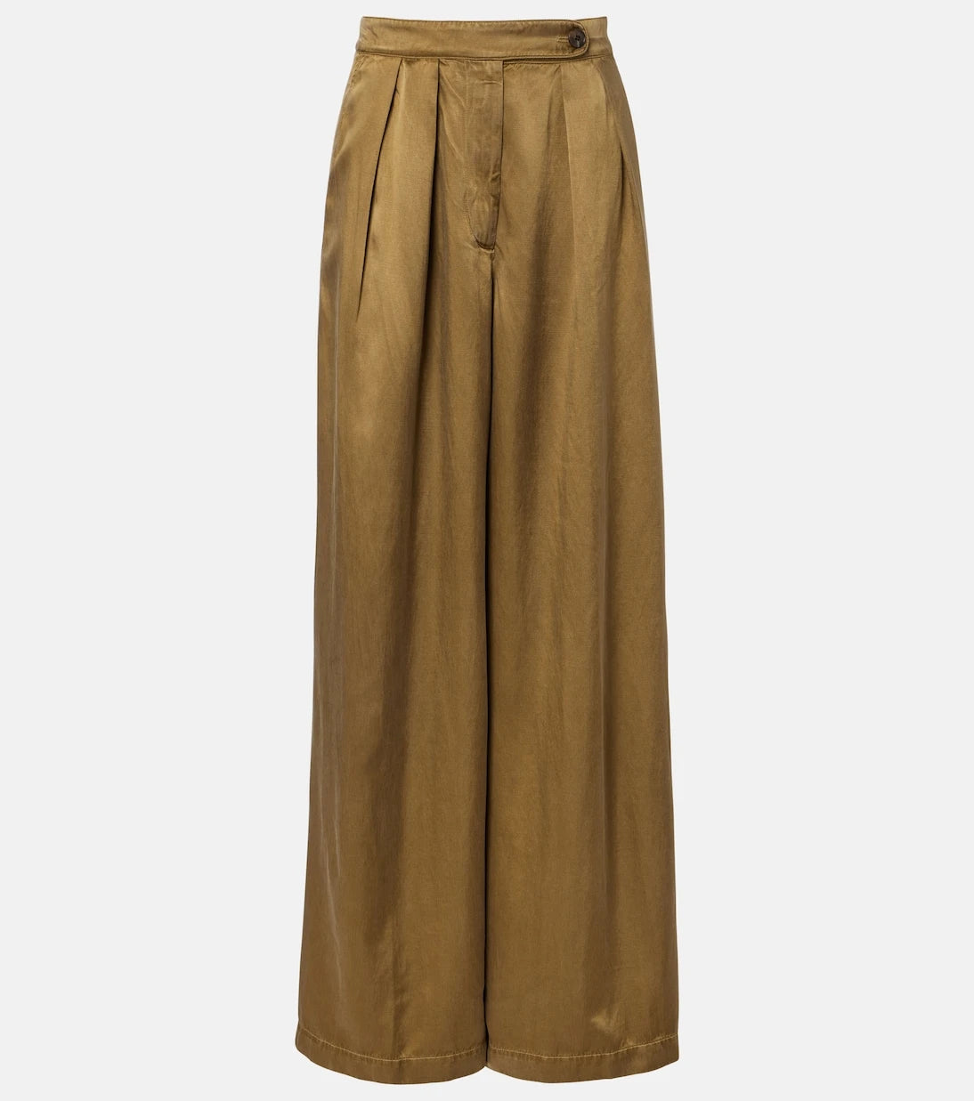 Dries Van Noten - Pleated high-rise wide-leg pants
