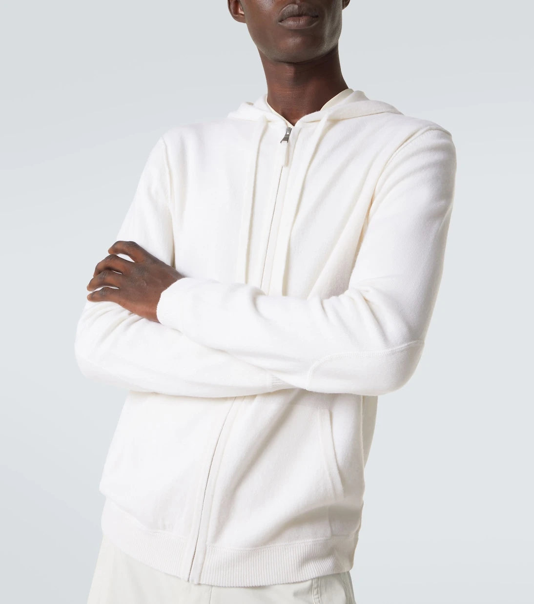 Allude - Zip-up wool and cashmere hoodie