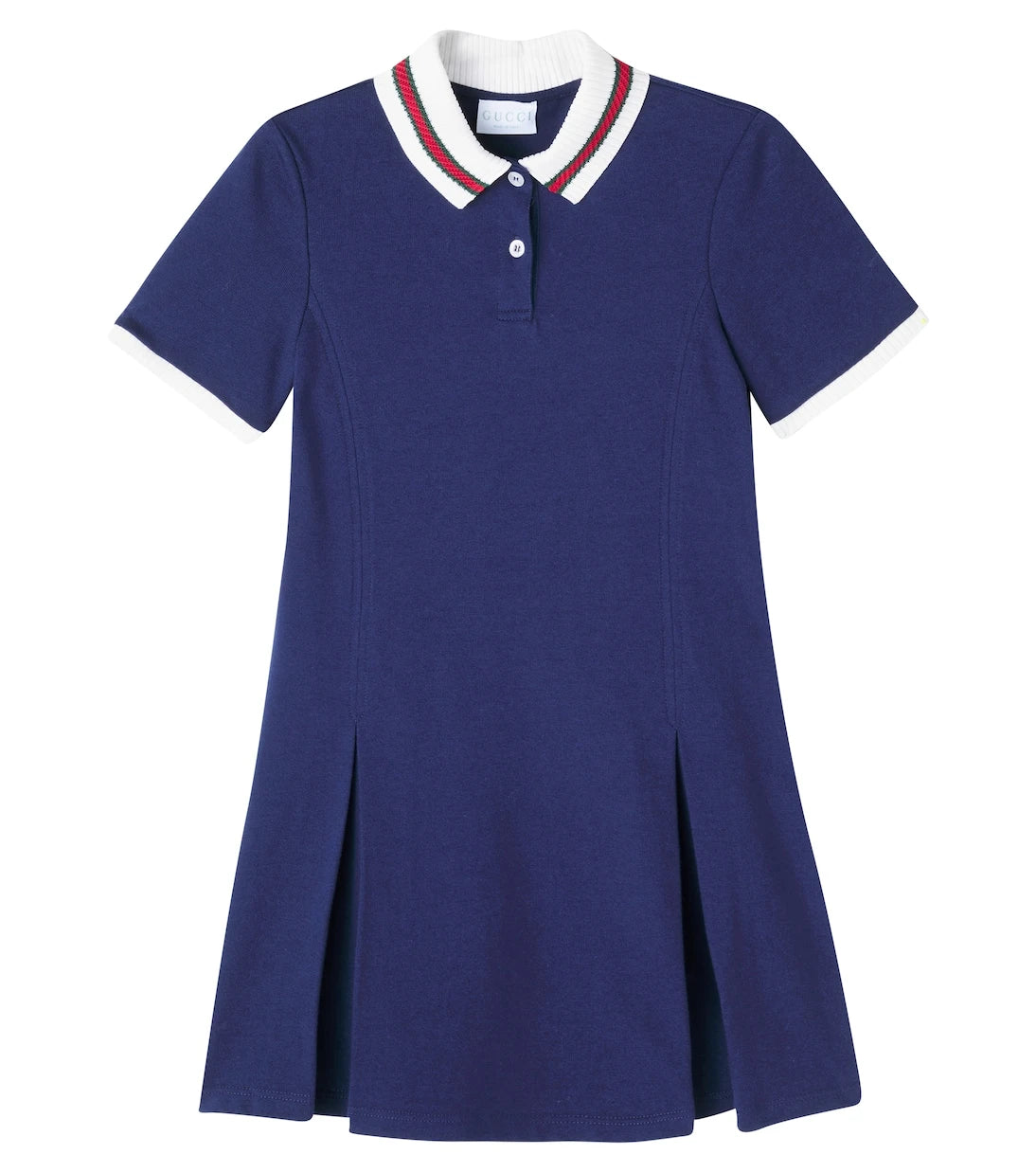 Gucci Kids - Web Stripe cotton polo dress