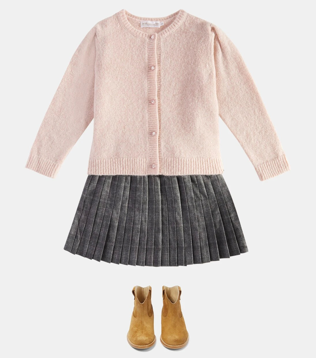 Bonpoint - Jais pleated checked flannel skirt
