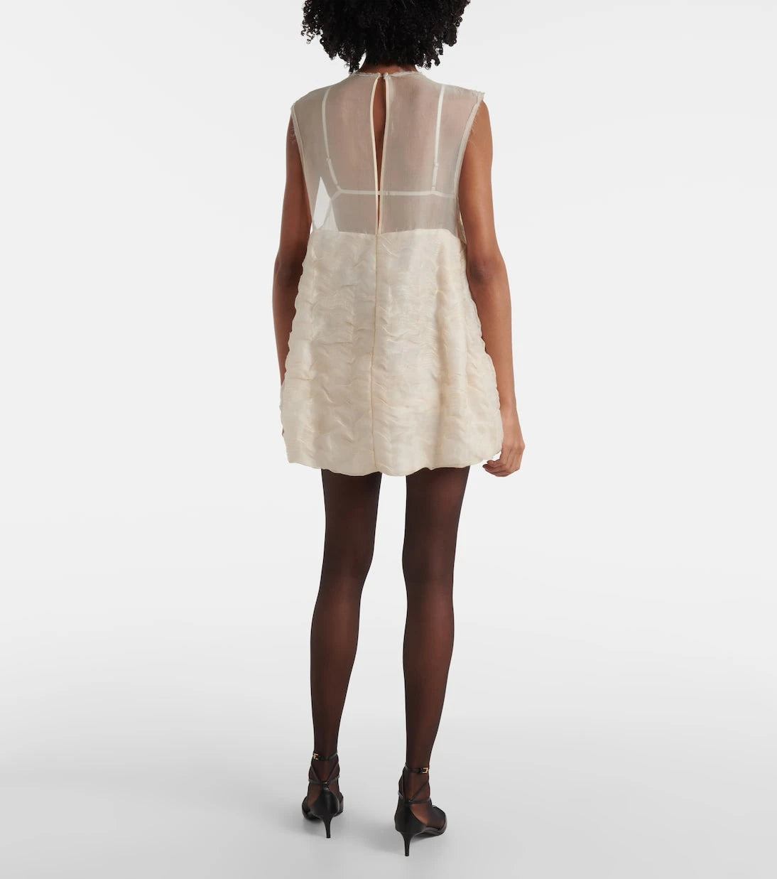 Khaite - Blair linen and silk-blend minidress